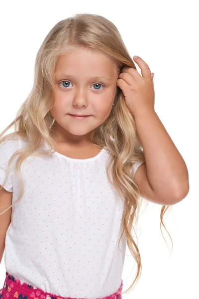 Mooi blond meisje — Stockfoto