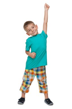 Beyaz karşı başarılı küçük çocuk