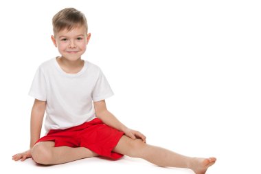 mutlu yakışıklı küçük çocuk