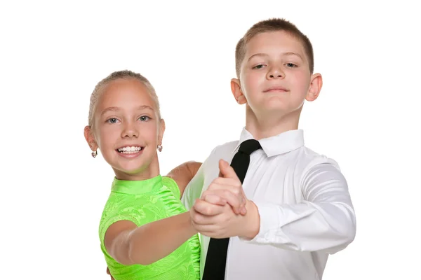 Dos niños bailando felices — Foto de Stock