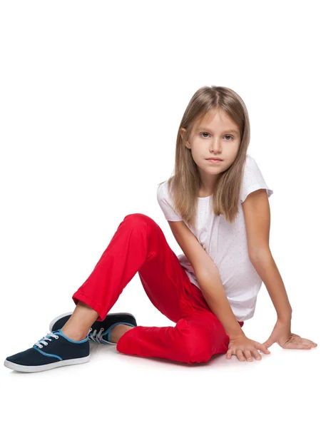 Serious little girl — Stock Photo, Image