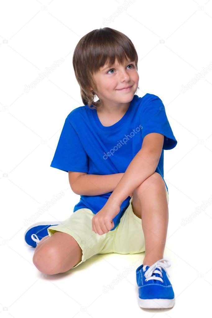 Little boy in the blue shirt