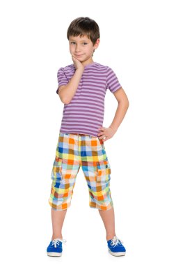 Sevimli genç çocuk hayal