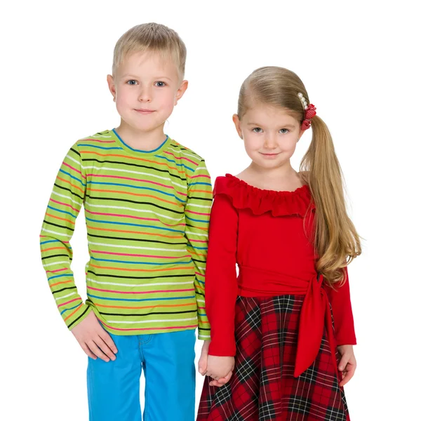 Twee gelukkige kinderen — Stockfoto