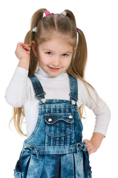 Pequena menina loira bonita — Fotografia de Stock