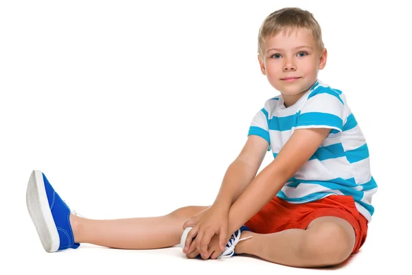 Retrato de perfil de un niño lindo — Foto de Stock