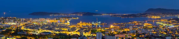 Panorama van nacht Toulon — Stockfoto
