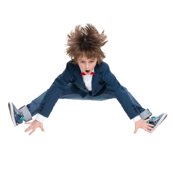 Lindo niño salta —  Fotos de Stock