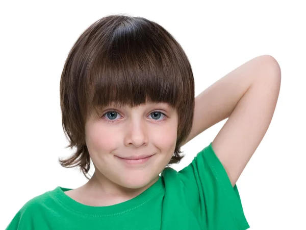 Closeup portret van een kleine jongen — Stockfoto