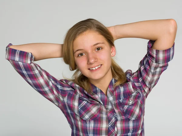 Bedårande tonåring tjej — Stockfoto
