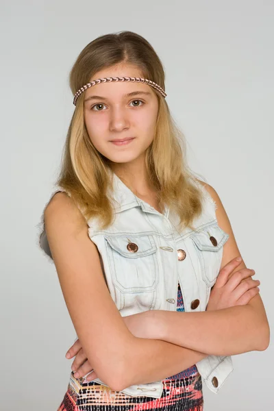 Blonde teen girl — Stock Photo, Image