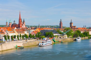 Wurzburg güneşli yaz gün