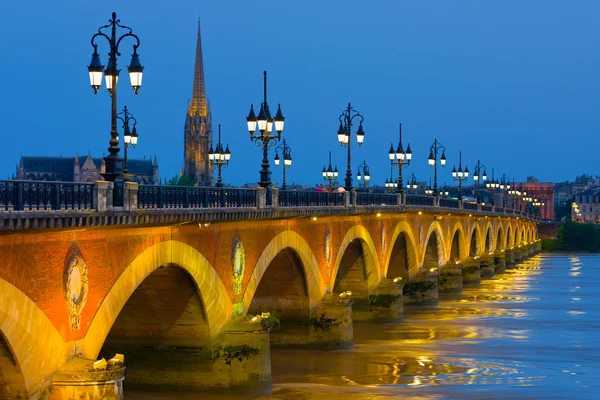 Bordeaux in een zomernacht — Stockfoto