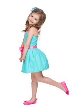 mutlu, küçük bir kızın portresi profili