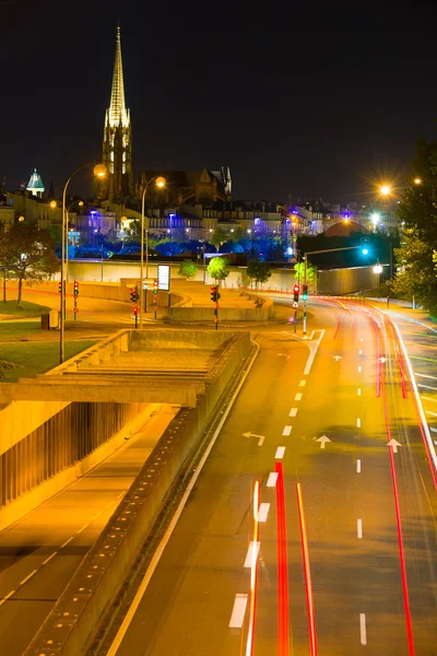 Bordeaux road at summer nights — Stock Photo, Image