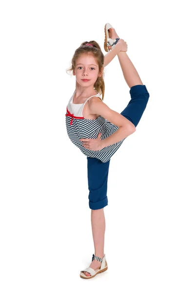 Young dancer do exercises — Stock Photo, Image