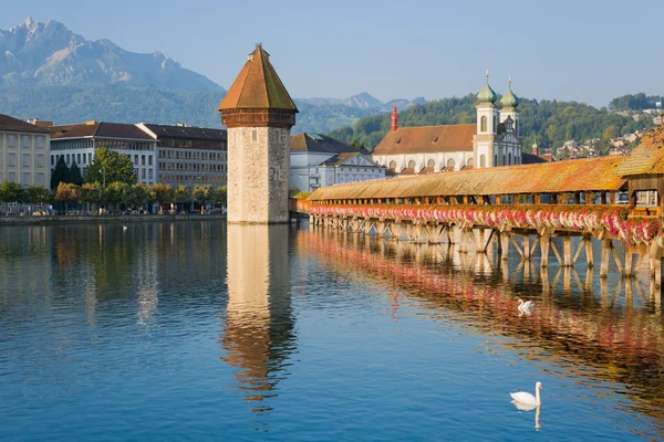Luzern in de ochtend — Stockfoto