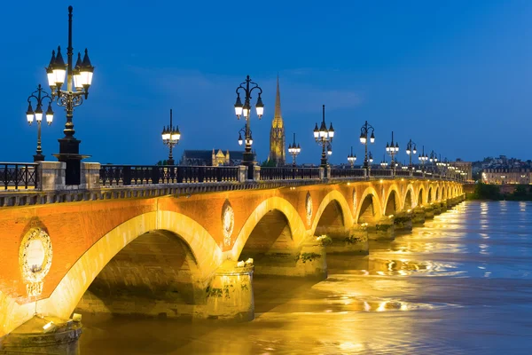 Bordeaux in una notte d'estate — Foto Stock