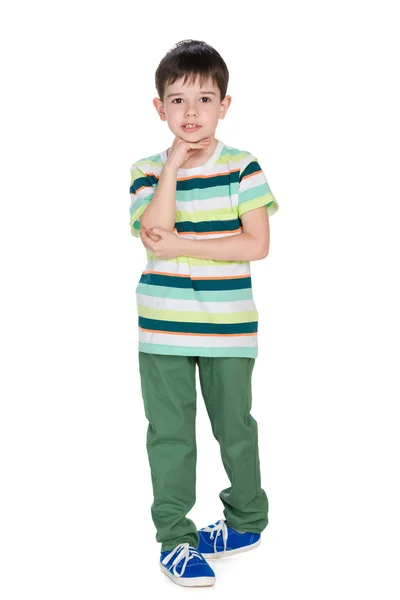 Kleine jongen spreekt — Stockfoto