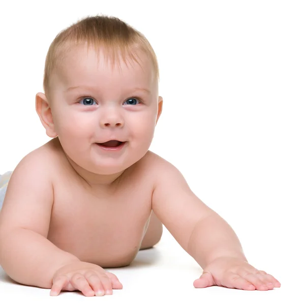 Infant boy against the white Royalty Free Stock Photos