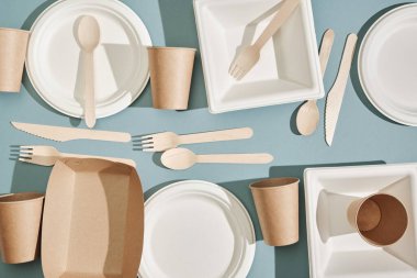 Tek kullanımlık kağıt tabaklar. Plastiğe göre ayrıştırılabilir bir alternatif. Sıfır atık