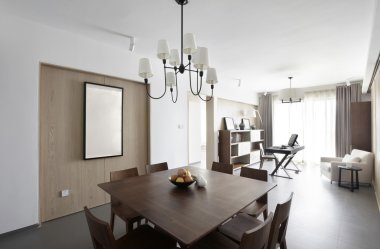 Zarif ve konforlu ev iç, yemek odası