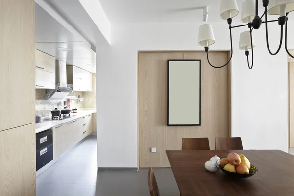 Elegantní a pohodlné domácí interiér, jídelna — Stock fotografie