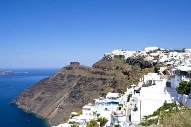 Panorama güzel Santorini Adası