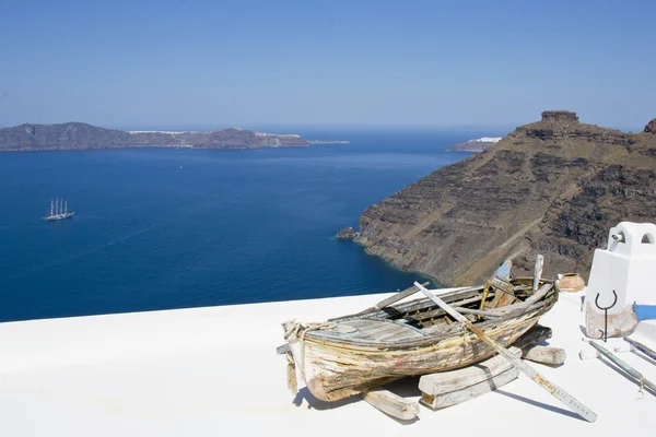 Panorama krásného ostrova Santorini — Stock fotografie