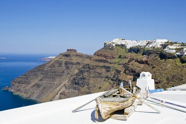 Panorama bellissima isola di Santorini — Foto Stock