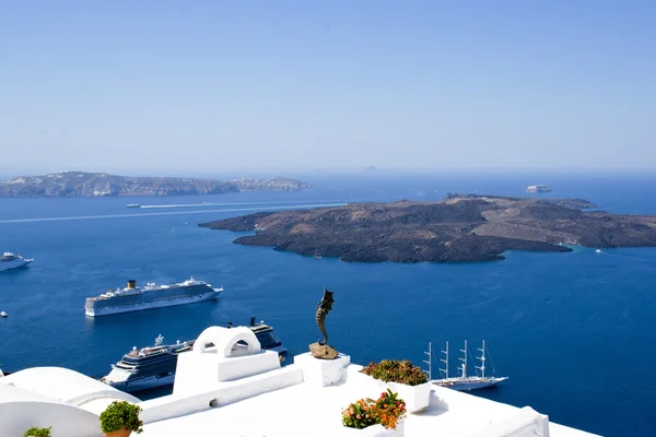 Panorama hermosa isla de Santorini —  Fotos de Stock