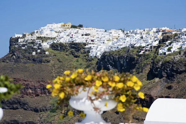 Πανόραμα όμορφο νησί της Σαντορίνης — Φωτογραφία Αρχείου