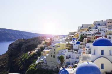 Güzel manzara Santorini