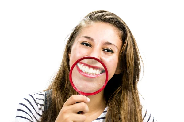 Menina sorridente bonita — Fotografia de Stock