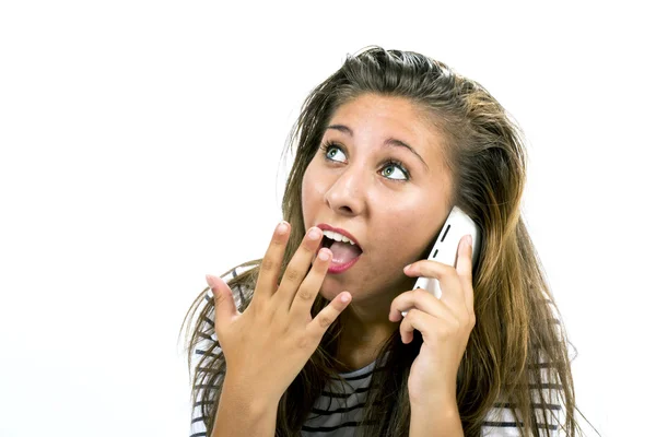 Menina falando no telefone — Fotografia de Stock