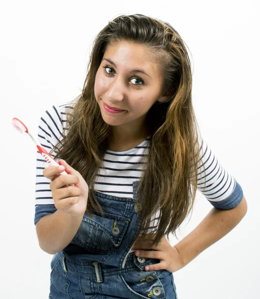 Menina sorridente bonita — Fotografia de Stock