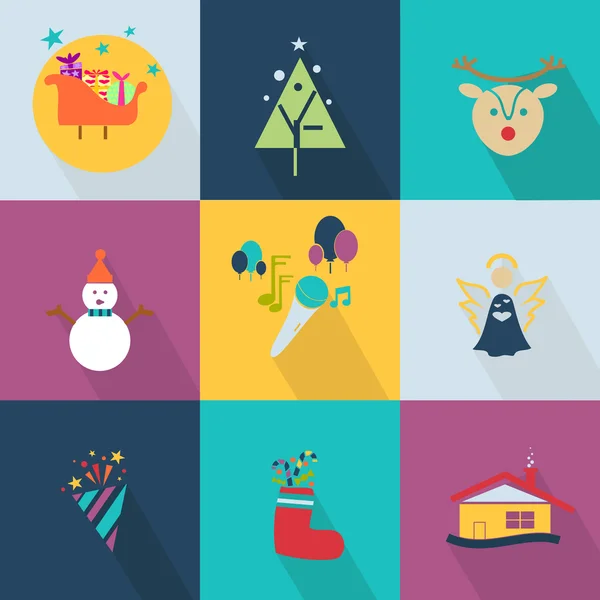 Kerstmis pictogrammen se — Stockvector