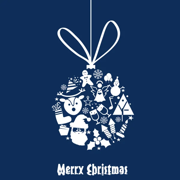Fond de Noël avec des boules — Image vectorielle