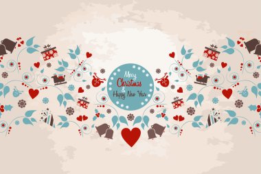 Vintage Noel arka plan