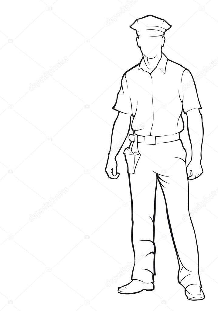 Policeman. Vector illustration