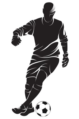 Futbol (futbol) oyuncu topu ile