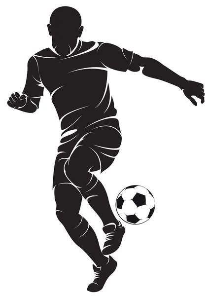 Futbol (futbol) oyuncu topu ile