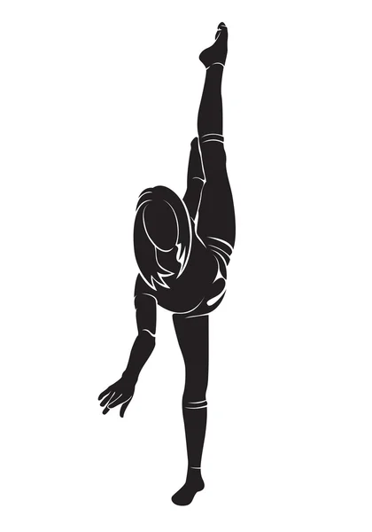 Mujer haciendo ejercicio de estiramiento — Archivo Imágenes Vectoriales