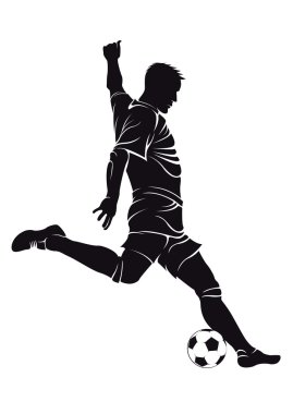 Futbol (futbol) oyuncu topu ile