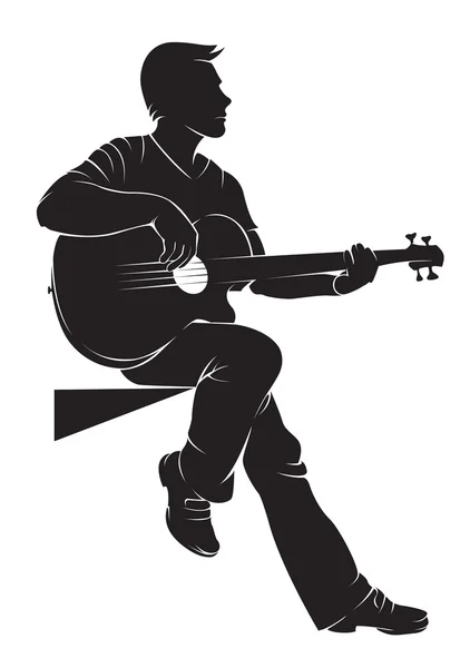 Gitáros — Stock Vector