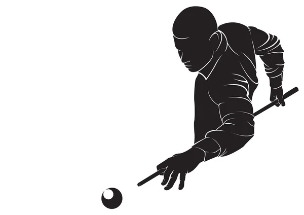 Joueur de billard — Image vectorielle