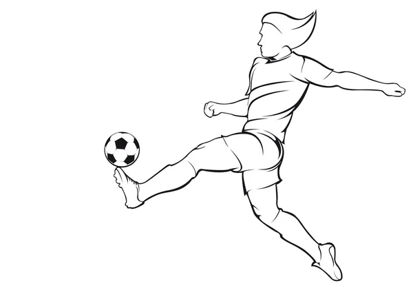 Voetbal (voetbal) speler — Stockvector