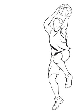 Basketbol oyuncusu. Vektör görüntü
