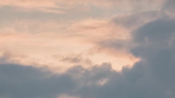 Naplemente Előtti Felhők Narancs Kék Szín — Stock videók