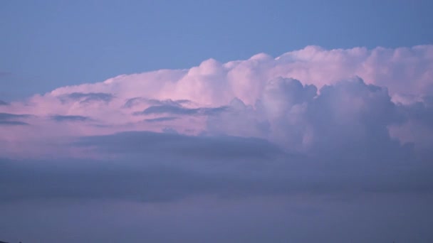 Nubes Trueno Noche Relámpagos Cronograma — Vídeo de stock